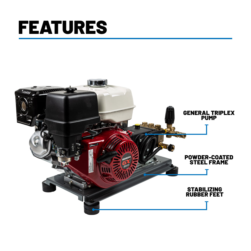 4200PSI 4.2GPM Truck Mount Cold Water Pressure Washer -  WJ4213HTBGS